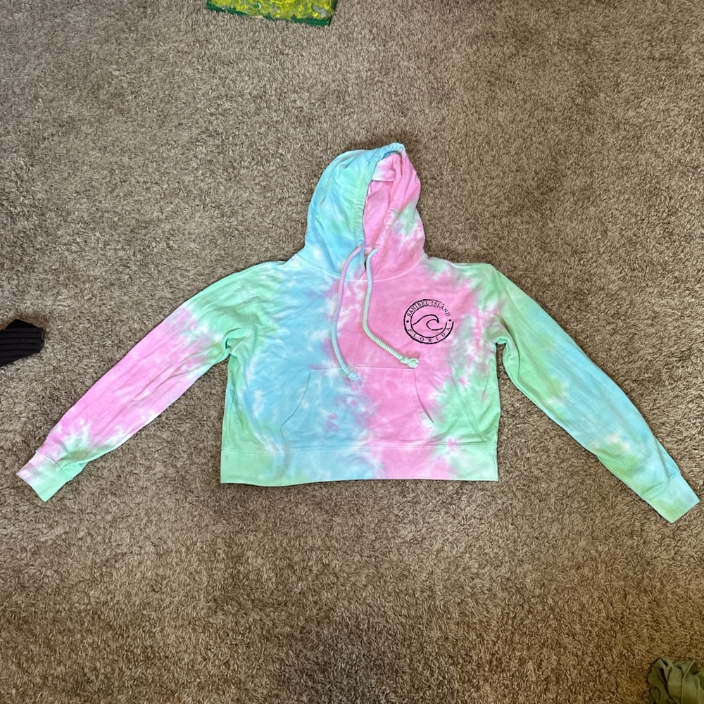 Medium multi-color cropped hoodie